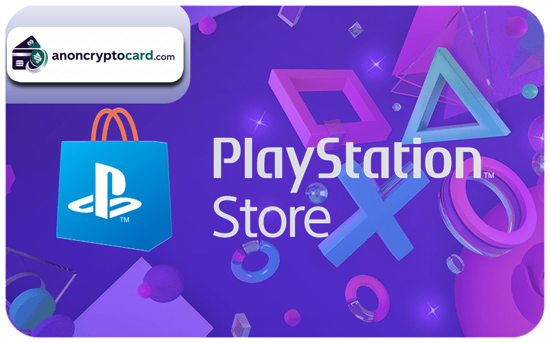 PlayStation Store wallet card displayed with crypto virtual card
